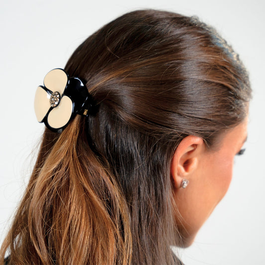 Fivela Camélia Strass Lisere