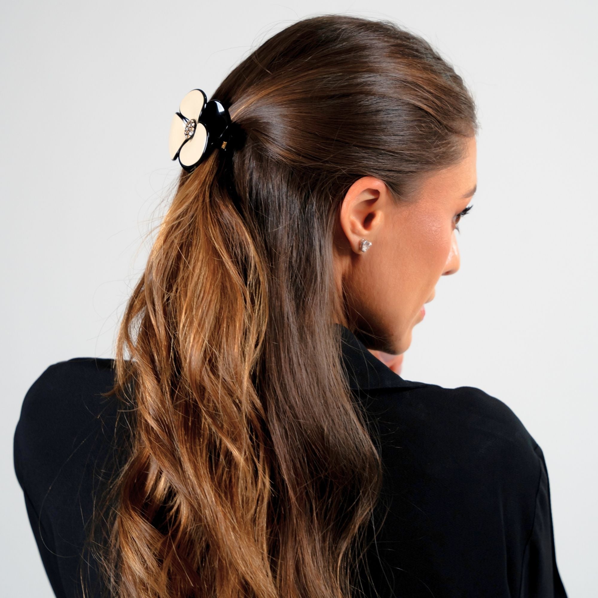 Fivela Camélia Strass Lisere